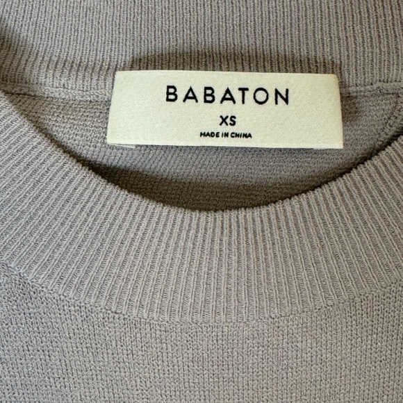 Babaton MacMurray Lilac Fog Kite Back Crewneck Size XS - Picture 5 of 8